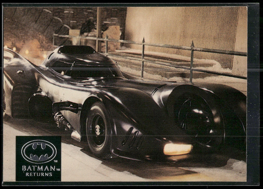 1992 Stadium Club Batman Returns #74 As the Batmobile blasts into town, some of