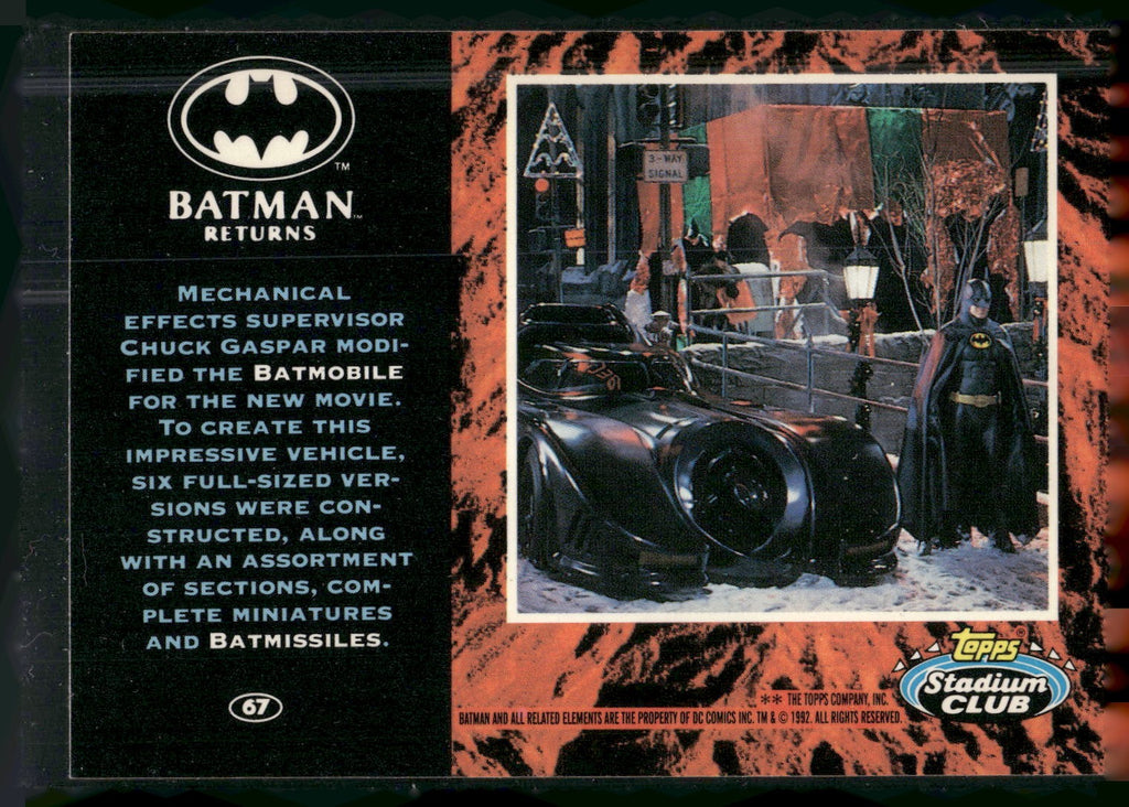 1992 Stadium Club Batman Returns #67 Mechanical effects supervisor Chuck Gaspar