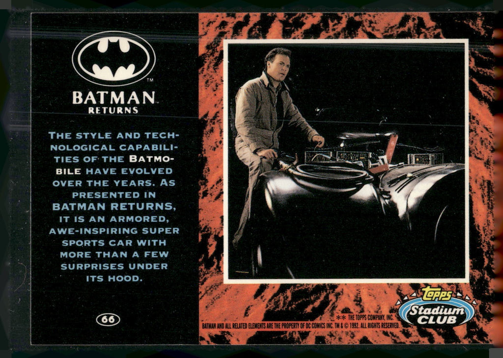 1992 Stadium Club Batman Returns #66 The style and technological capabilities