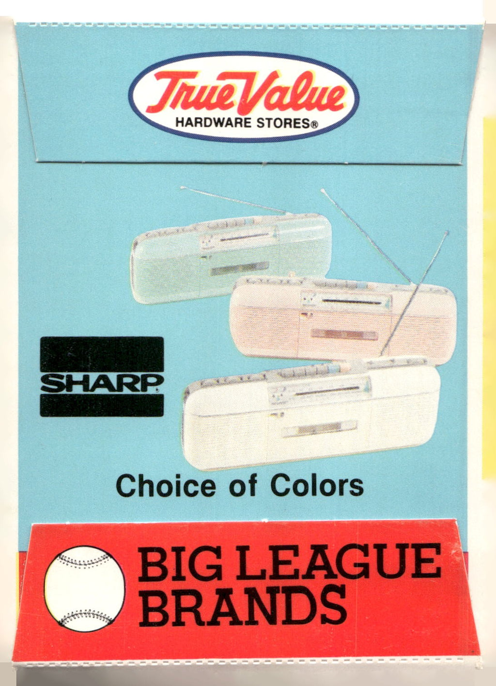 1986 True Value #4-6 Pete Rose / Don Mattingly / Fernando Valenzuela Panels