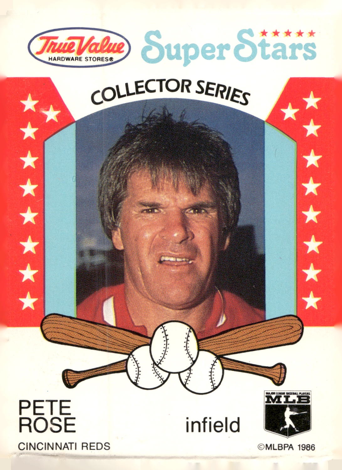 1986 True Value #4-6 Pete Rose / Don Mattingly / Fernando Valenzuela Panels