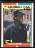 1987 Fleer Baseball's Best Sluggers vs. Pitchers #18 Rickey Henderson