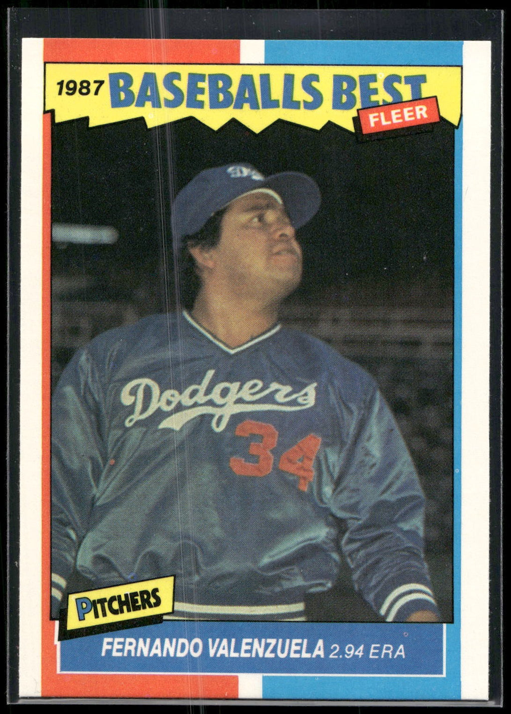 1987 Fleer Baseball's Best Sluggers vs. Pitchers #43 Fernando Valenzuela