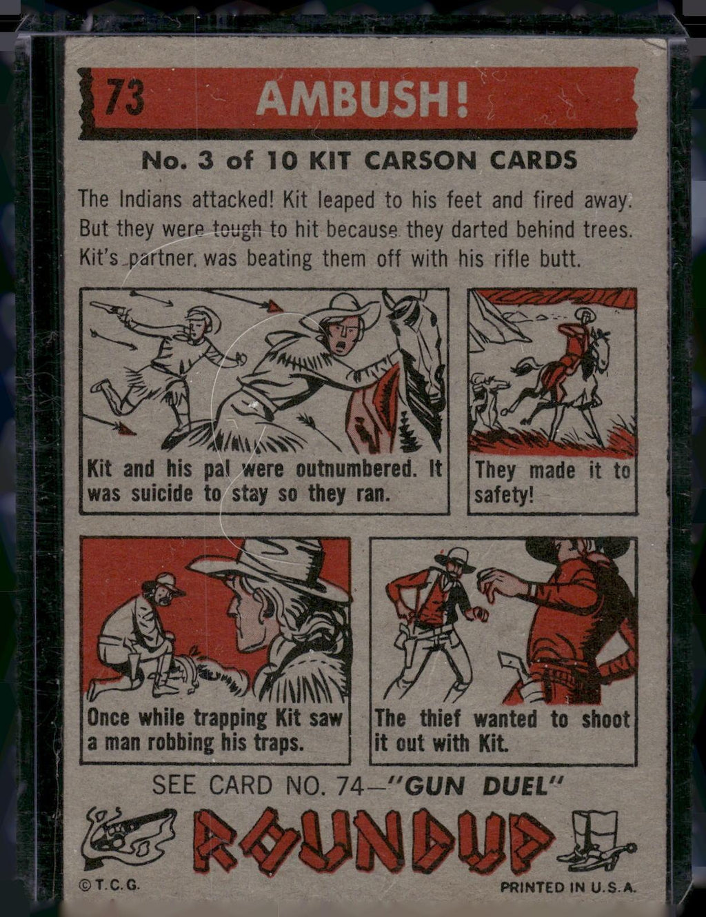 1956 Topps Round Up (R712-3) #73 Ambush!
