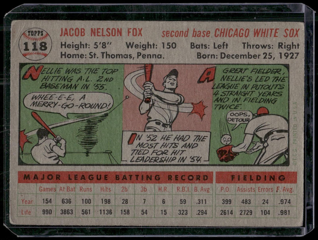 1956 Topps #118a Nellie Fox