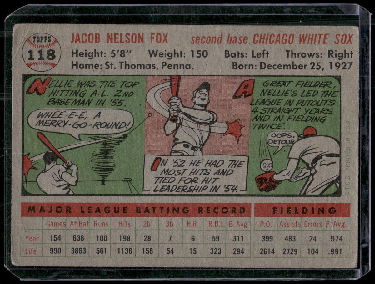 1956 Topps #118a Nellie Fox