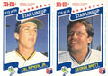 1987 M&M's Star Lineup #13-14 Cal Ripken Jr. / George Brett Panels