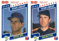 1987 M&M's Star Lineup #21-22 Steve Sax / Nolan Ryan Panels
