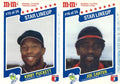 1987 M&M's Star Lineup #15-16 Kirby Puckett / Joe Carter Panels