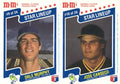 1987 M&M's Star Lineup #9-10 Dale Murphy / Jose Canseco Panels