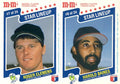 1987 M&M's Star Lineup #7-8 Roger Clemens / Harold Baines Panels