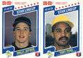 1987 M&M's Star Lineup #1-2 Wally Joyner / Tony Pena Panels