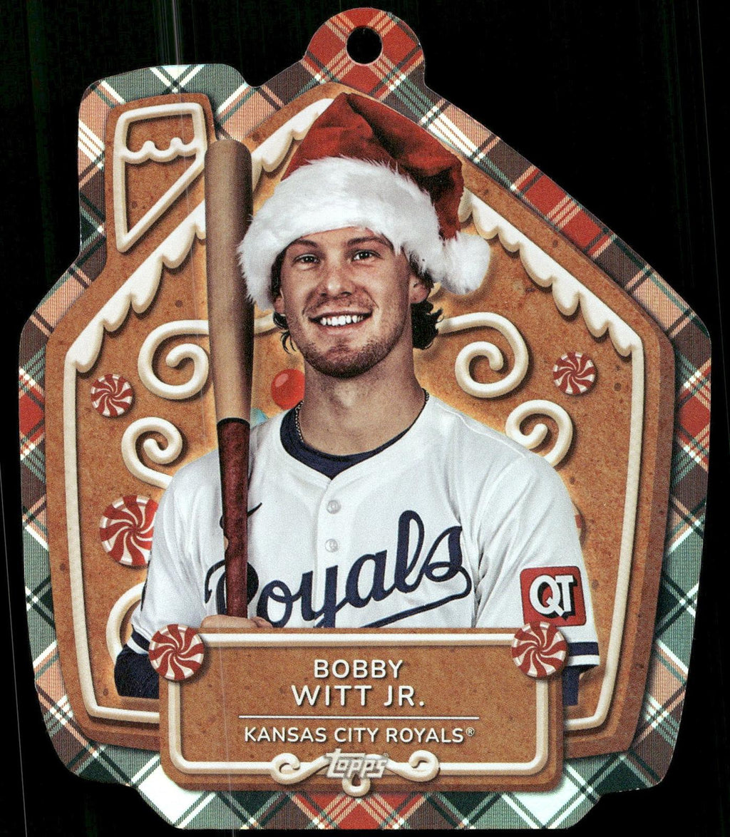 2024 Topps Holiday #MLBO-6 Bobby Witt Jr. Oversized Die Cut Ornaments Gingerbrea