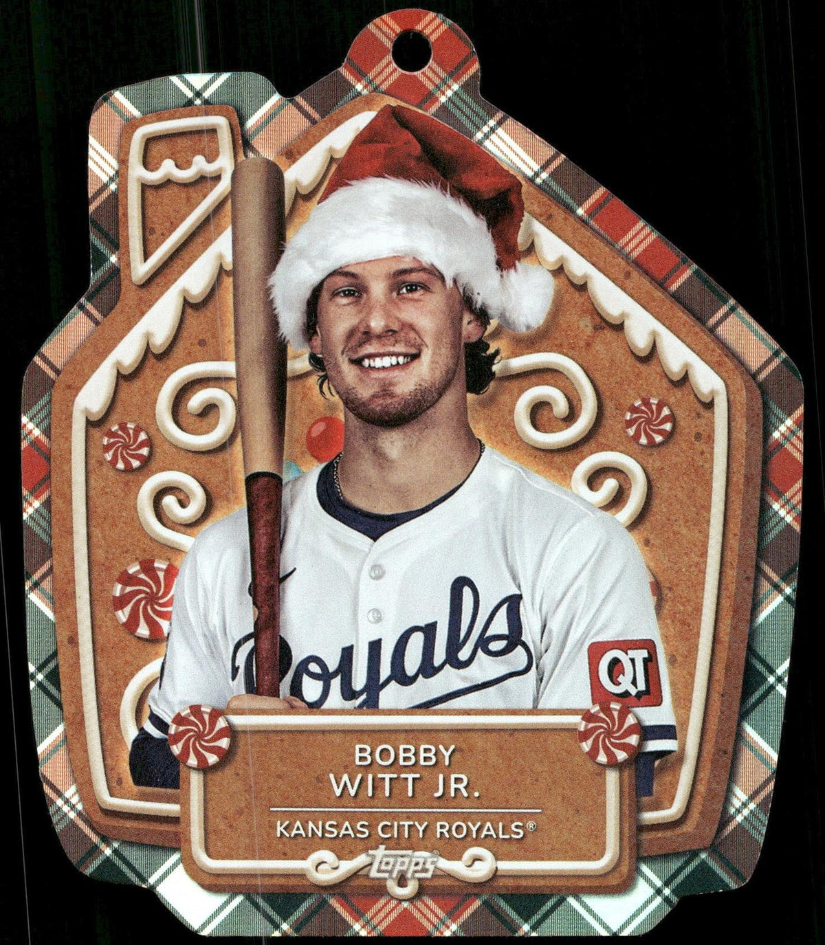 2024 Topps Holiday #MLBO-6 Bobby Witt Jr. Oversized Die Cut Ornaments Gingerbrea