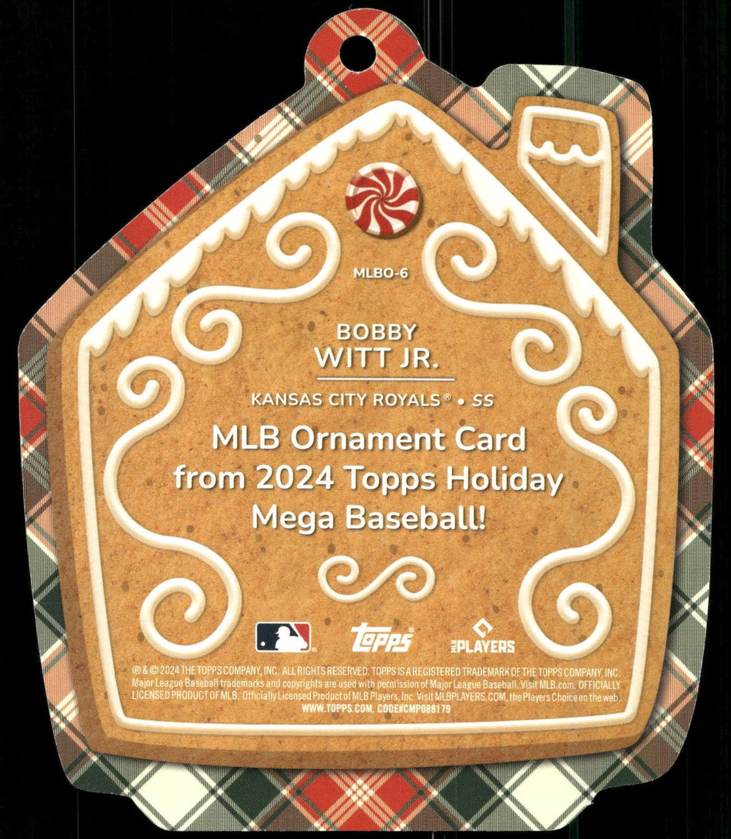 2024 Topps Holiday #MLBO-6 Bobby Witt Jr. Oversized Die Cut Ornaments Gingerbrea