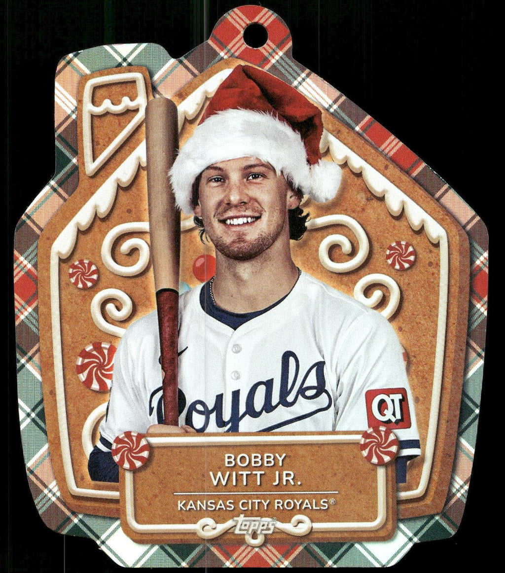 2024 Topps Holiday #MLBO-6 Bobby Witt Jr. Oversized Die Cut Ornaments Gingerbrea