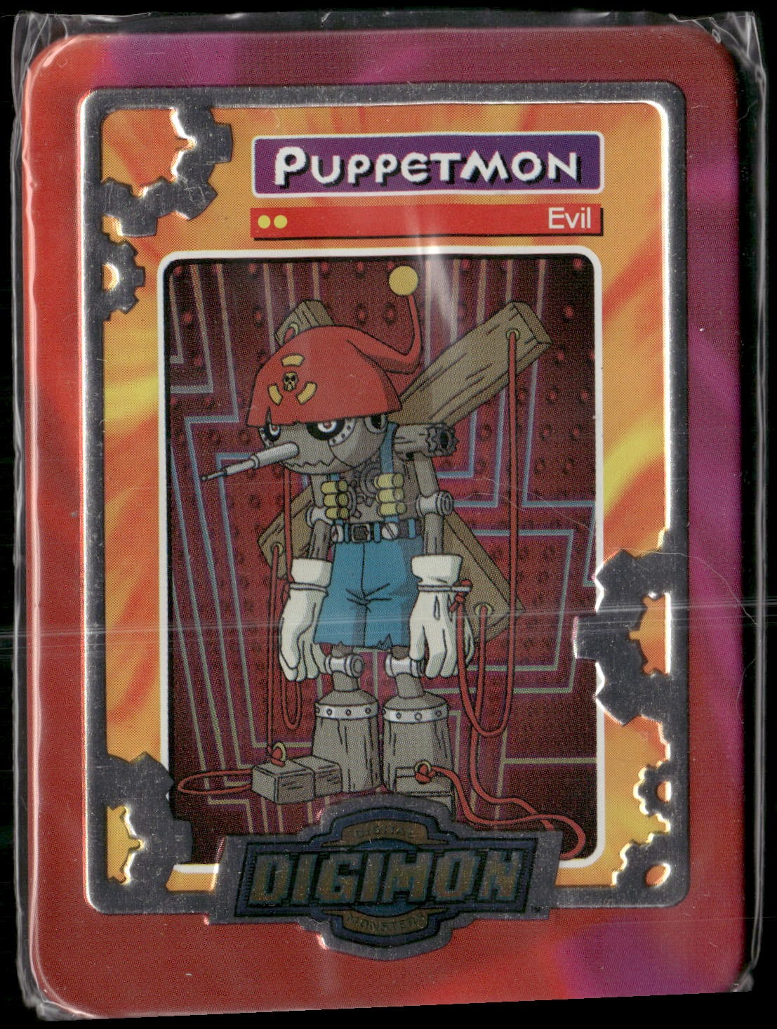 2000 Taco Bell Digimon Movie Promo Metal Trading Card # Puppetmon