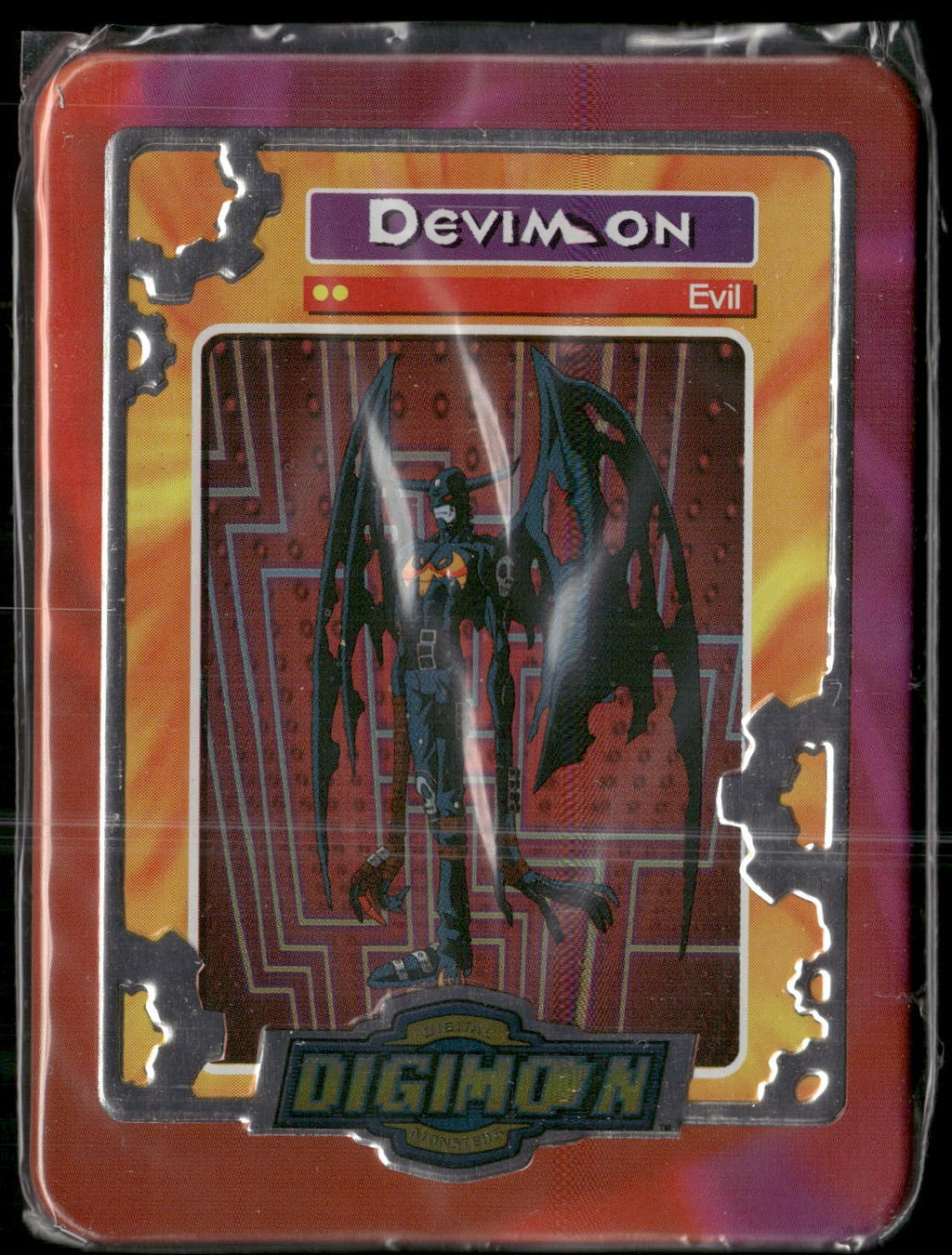 2000 Taco Bell Digimon Movie Promo Metal Trading Card # Devimon