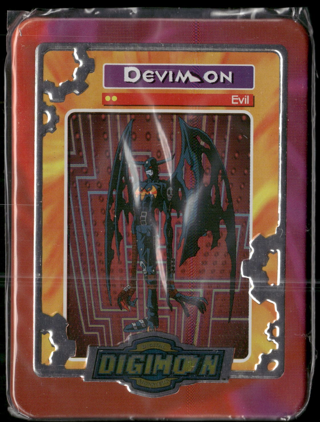 2000 Taco Bell Digimon Movie Promo Metal Trading Card # Devimon
