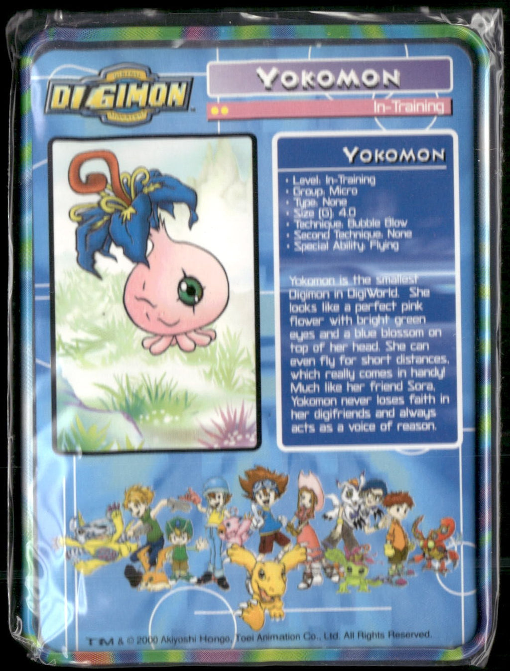 2000 Taco Bell Digimon Movie Promo Metal Trading Card # Yokomon