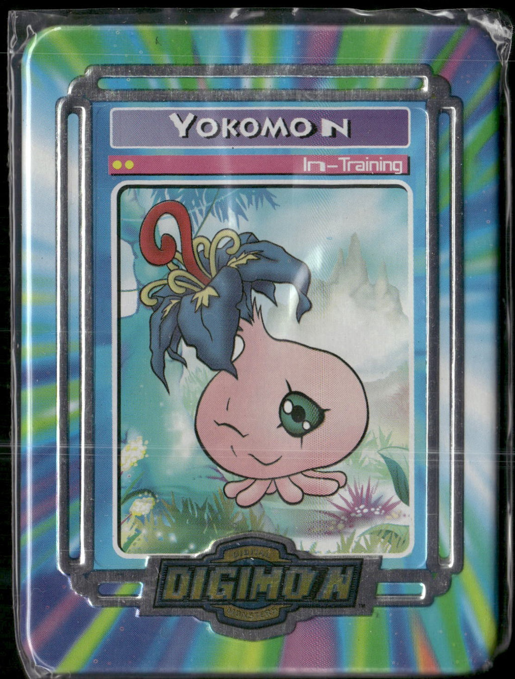 2000 Taco Bell Digimon Movie Promo Metal Trading Card # Yokomon