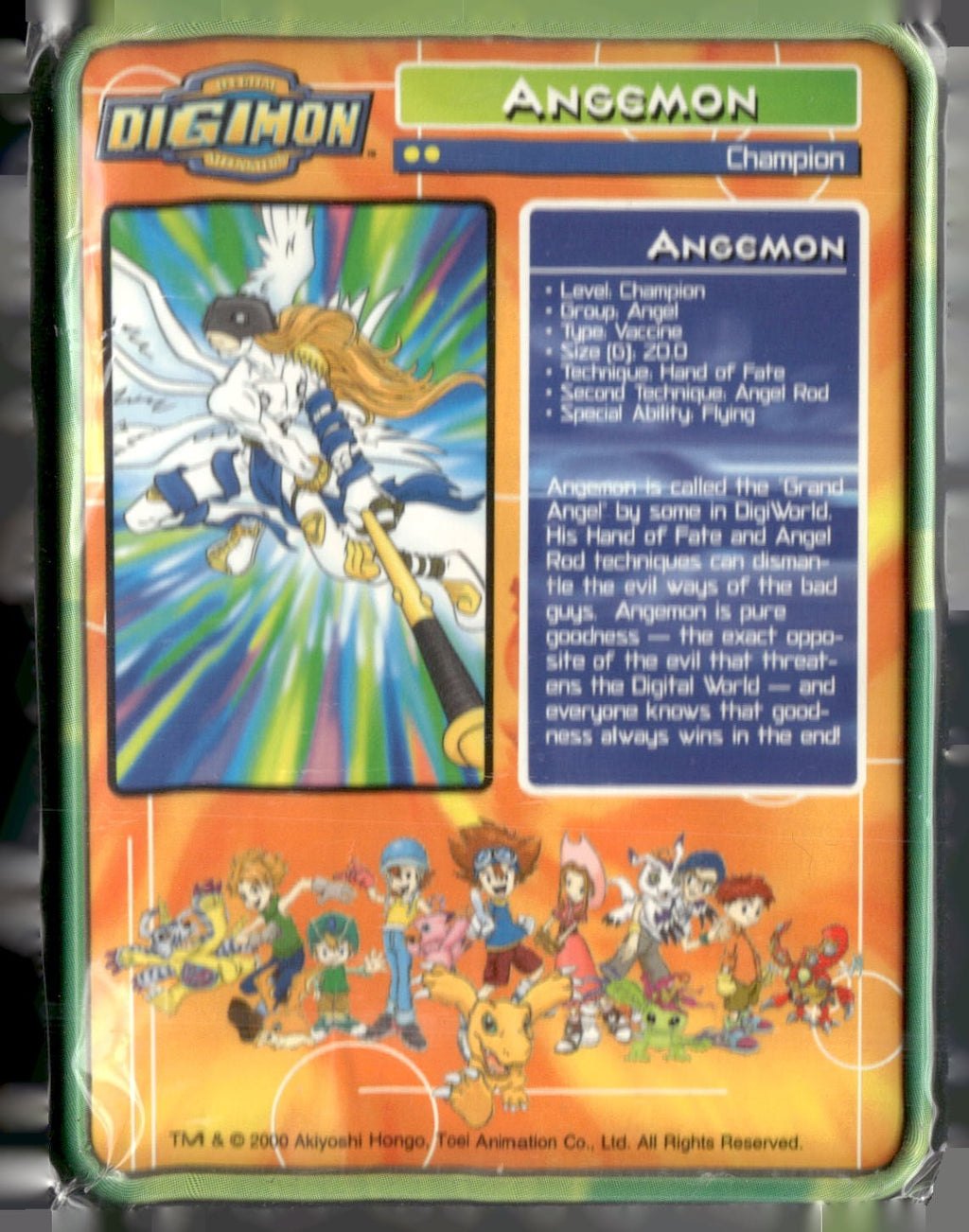 2000 Taco Bell Digimon Movie Promo Metal Trading Card # Angemon