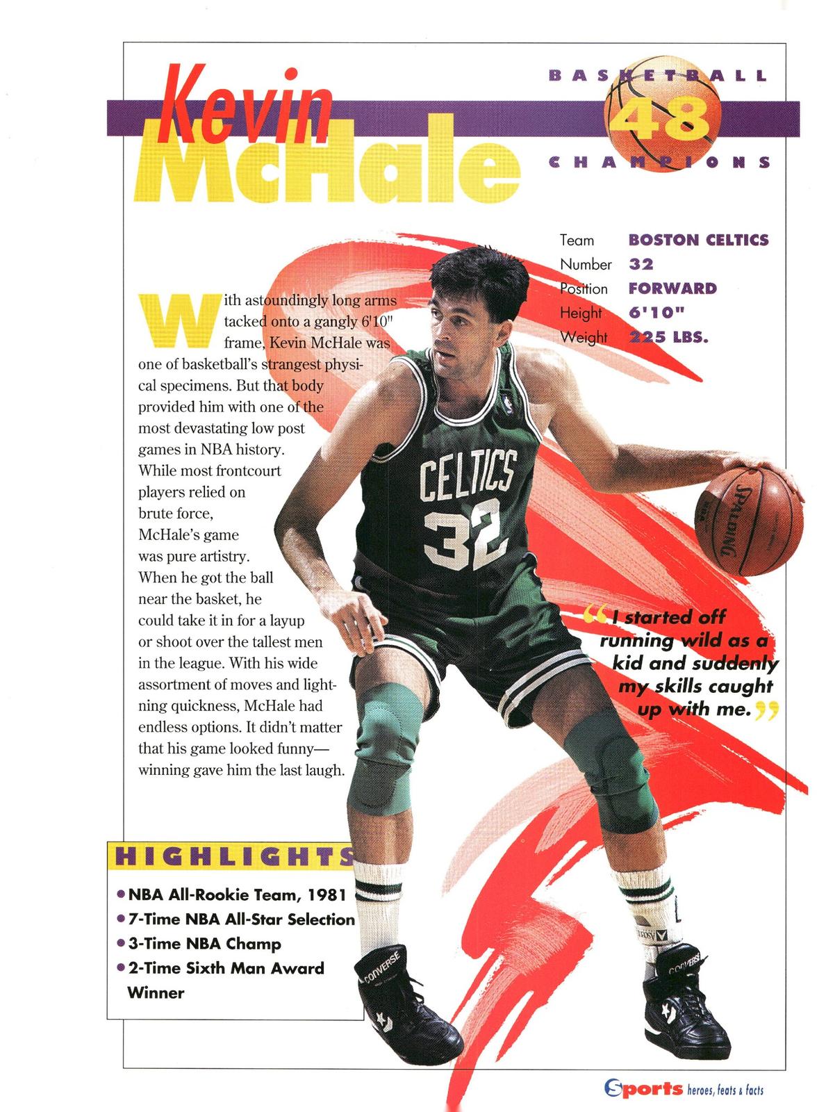 1996 Sports Heroes, Feats & Facts # Kevin McHale