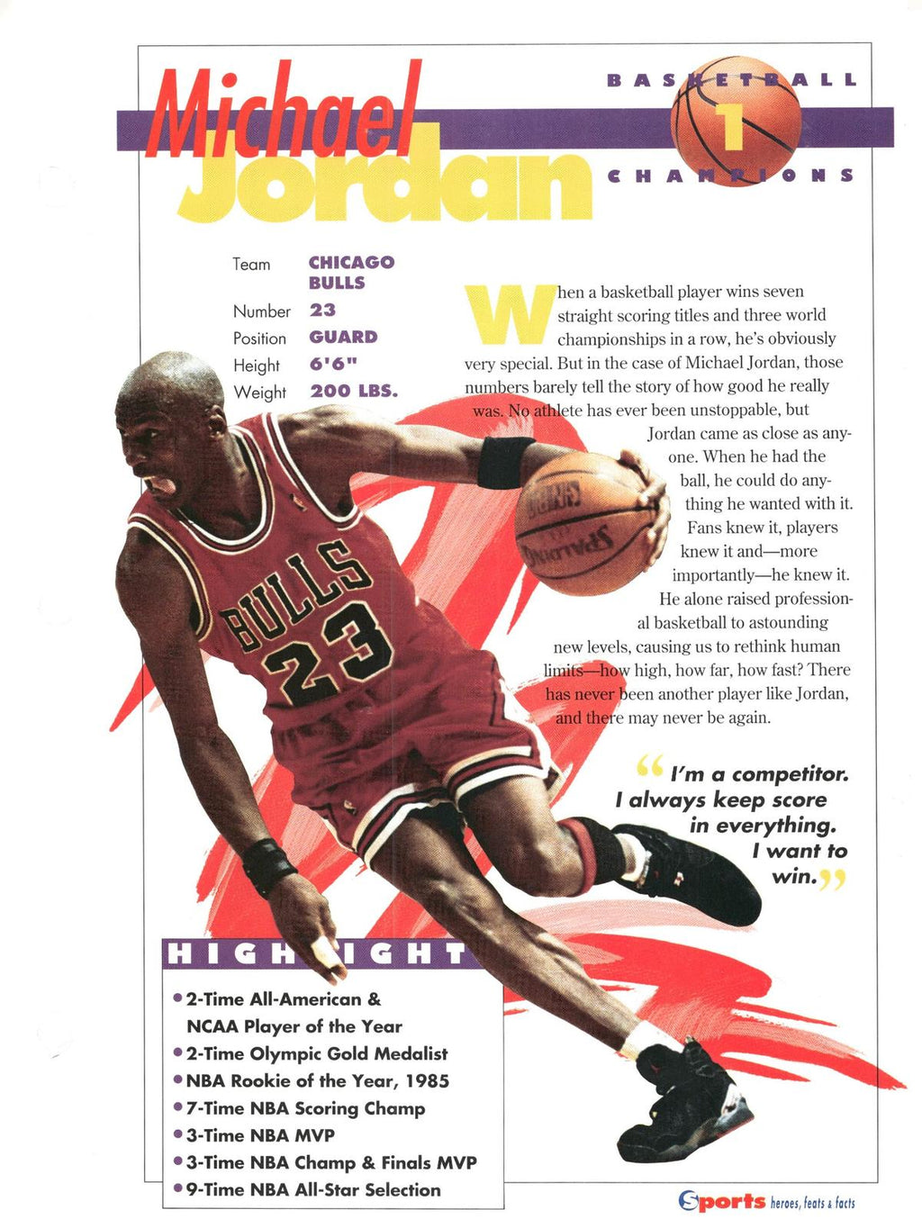 1996 Sports Heroes, Feats & Facts #
