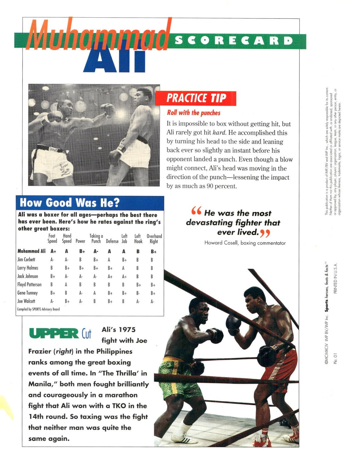 1996 Sports Heroes, Feats & Facts # Muhammad Ali