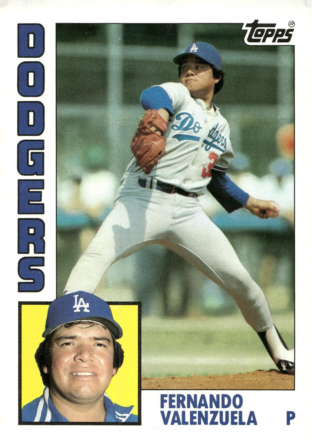 1984 Topps Super #30 Fernando Valenzuela