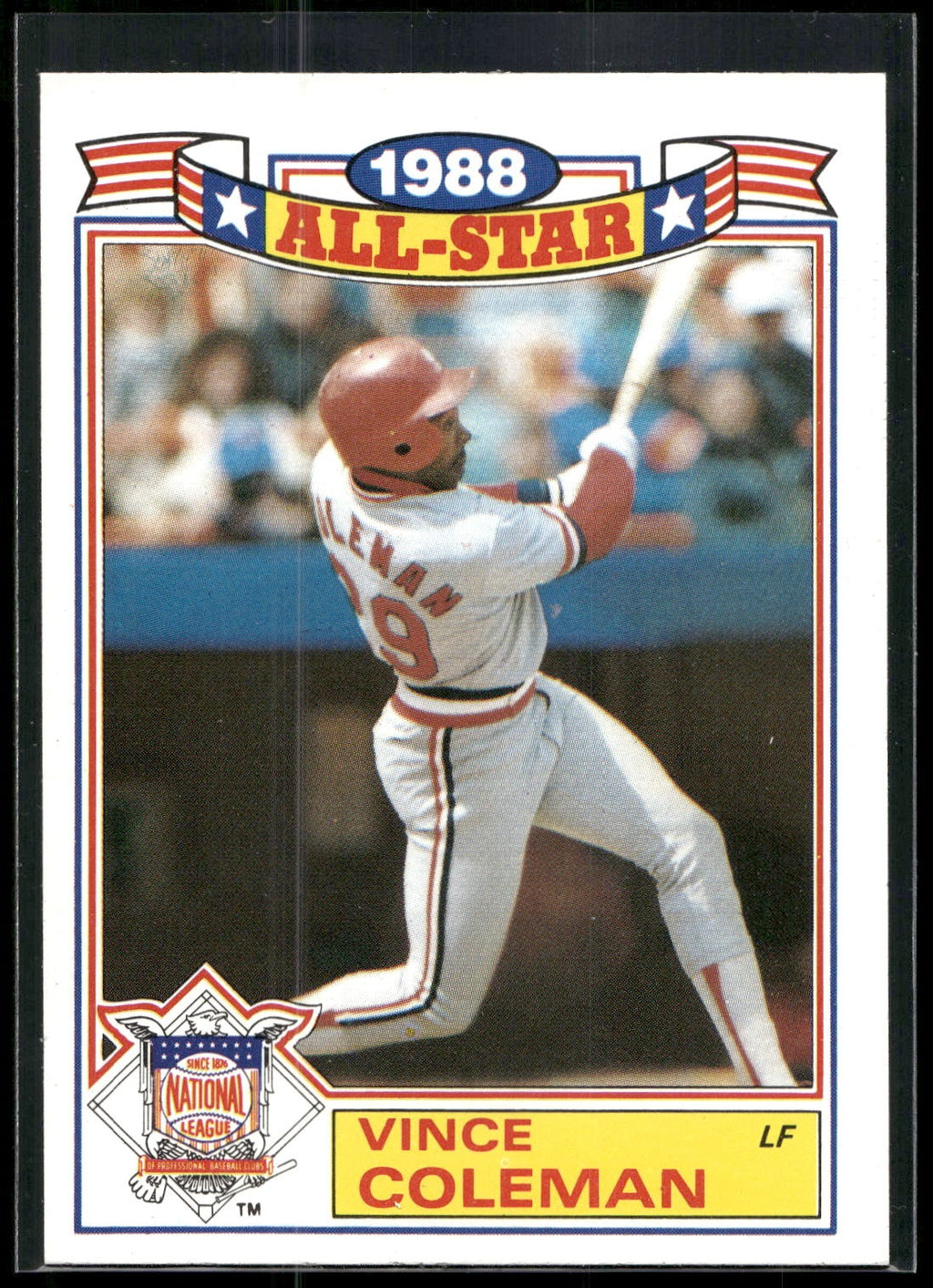 1989 Topps #17 Vince Coleman Glossy All-Stars
