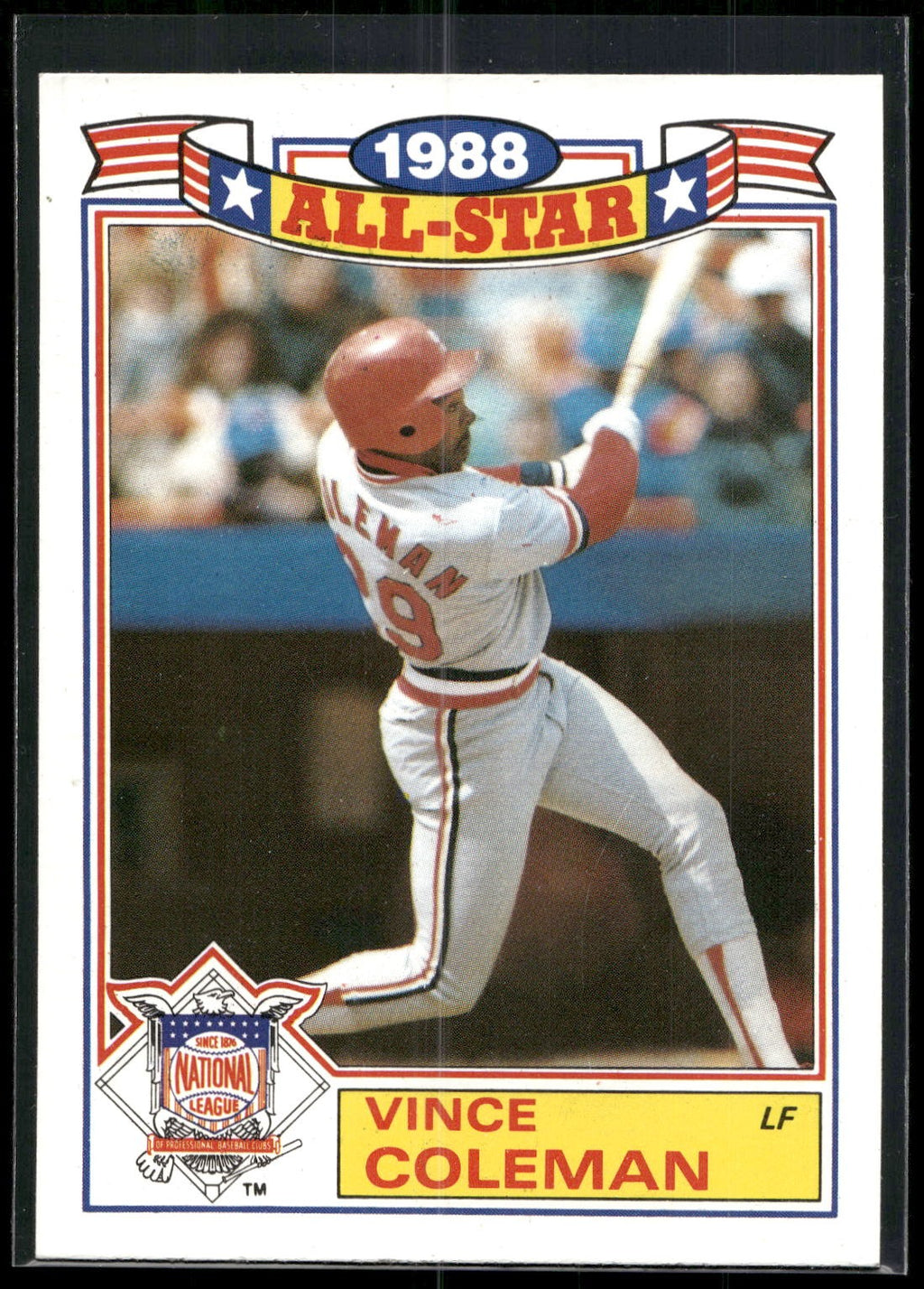 1989 Topps #17 Vince Coleman Glossy All-Stars