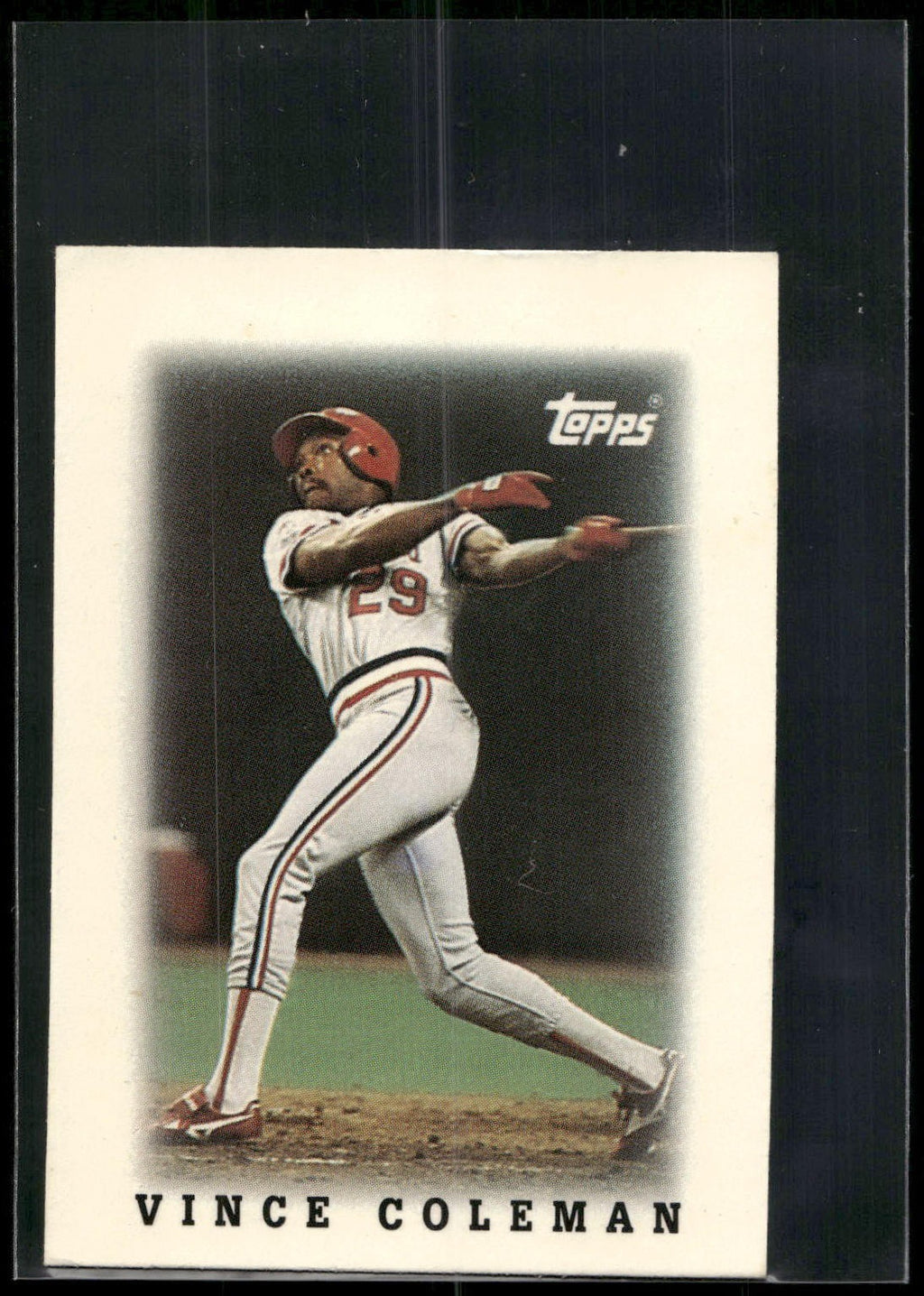 1988 Topps Major League Leaders Minis #70 Vince Coleman