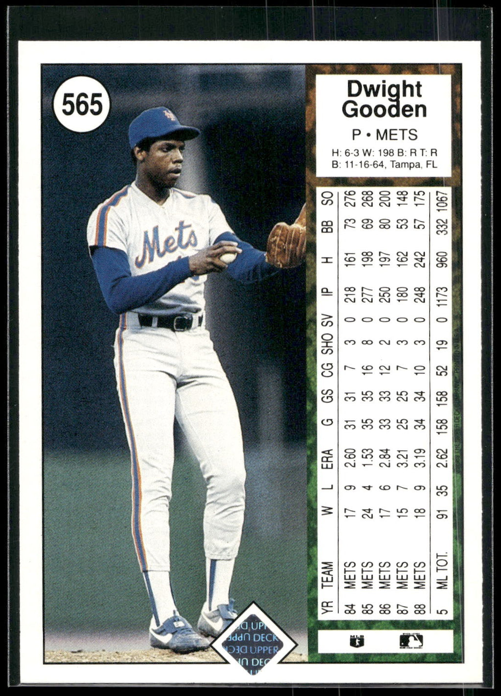 1989 Upper Deck #565 Dwight Gooden