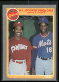1985 Fleer #634 N.L. Rookie Phenoms (Juan Samuel / Dwight Gooden)