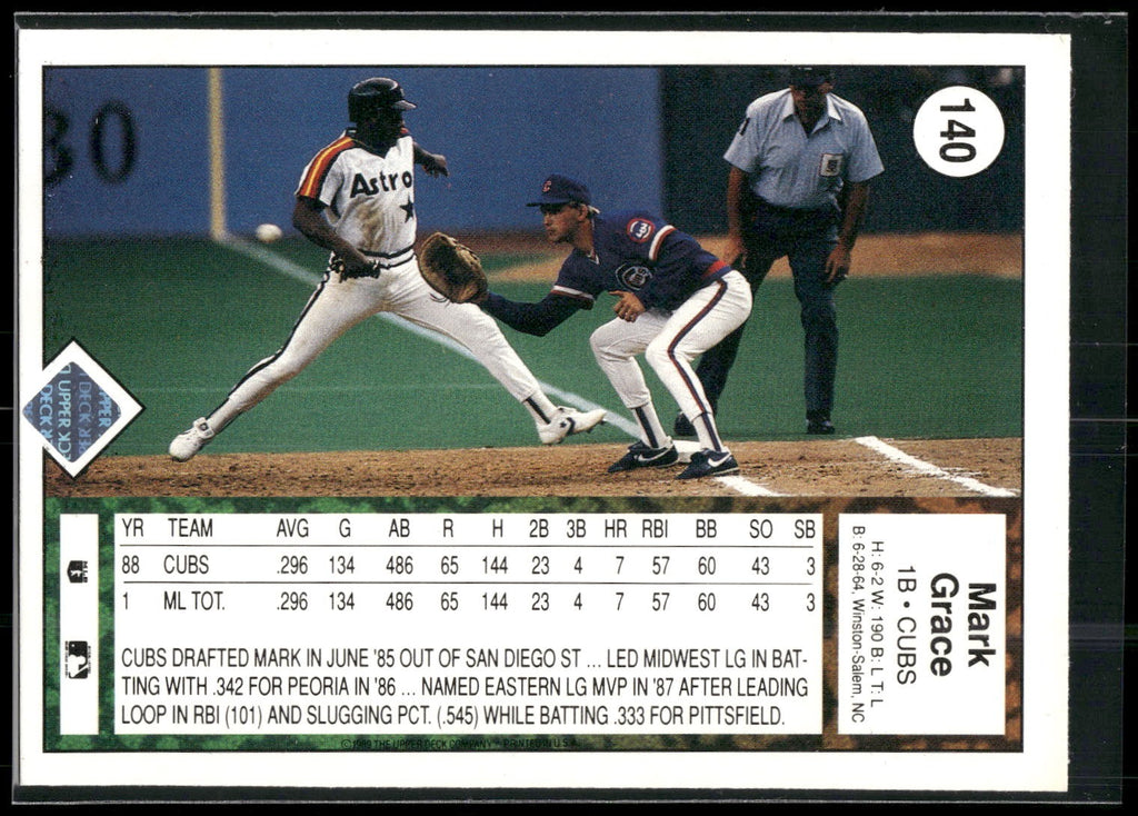 1989 Upper Deck #140 Mark Grace