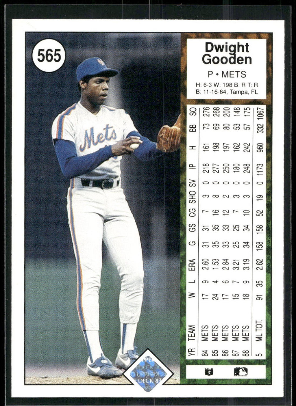 1989 Upper Deck #565 Dwight Gooden