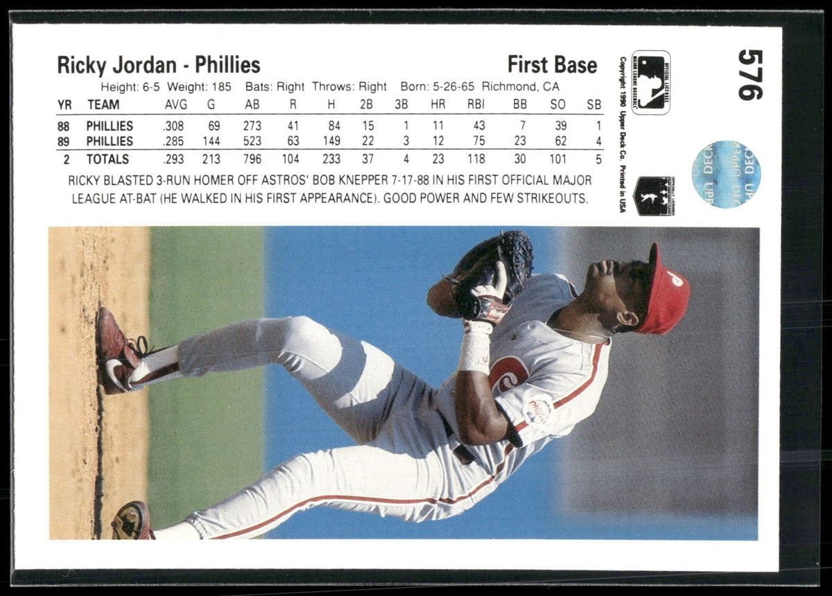 1990 Upper Deck #576 Ricky Jordan