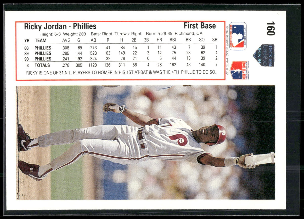 1991 Upper Deck #160 Ricky Jordan