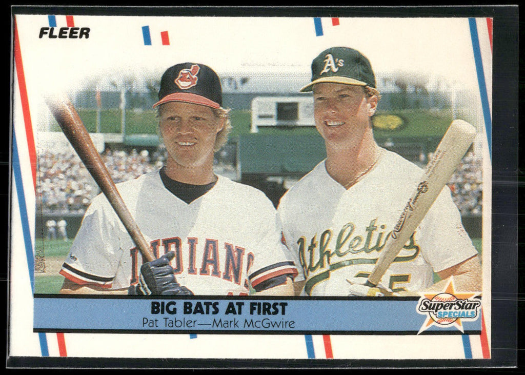 1988 Fleer #633 Big Bats at First (Pat Tabler / Mark McGwire)