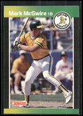 1989 Donruss #95d Mark McGwire