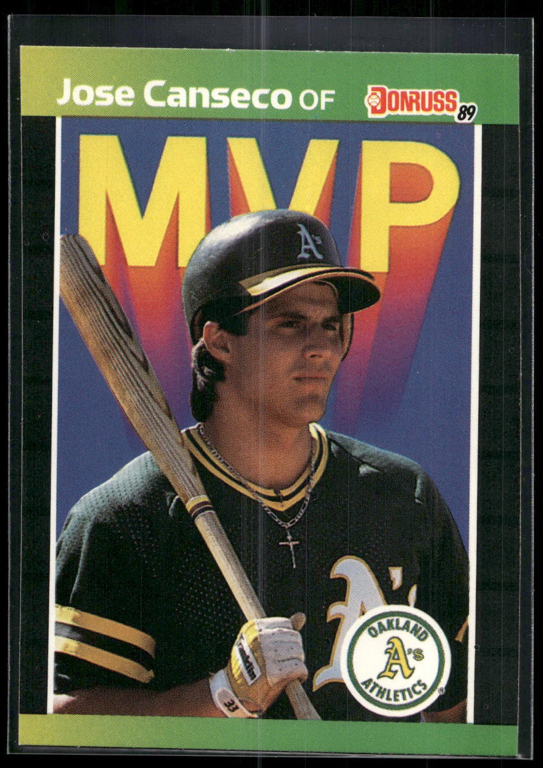 1989 Donruss #BC-5b Jose Canseco Bonus MVP's