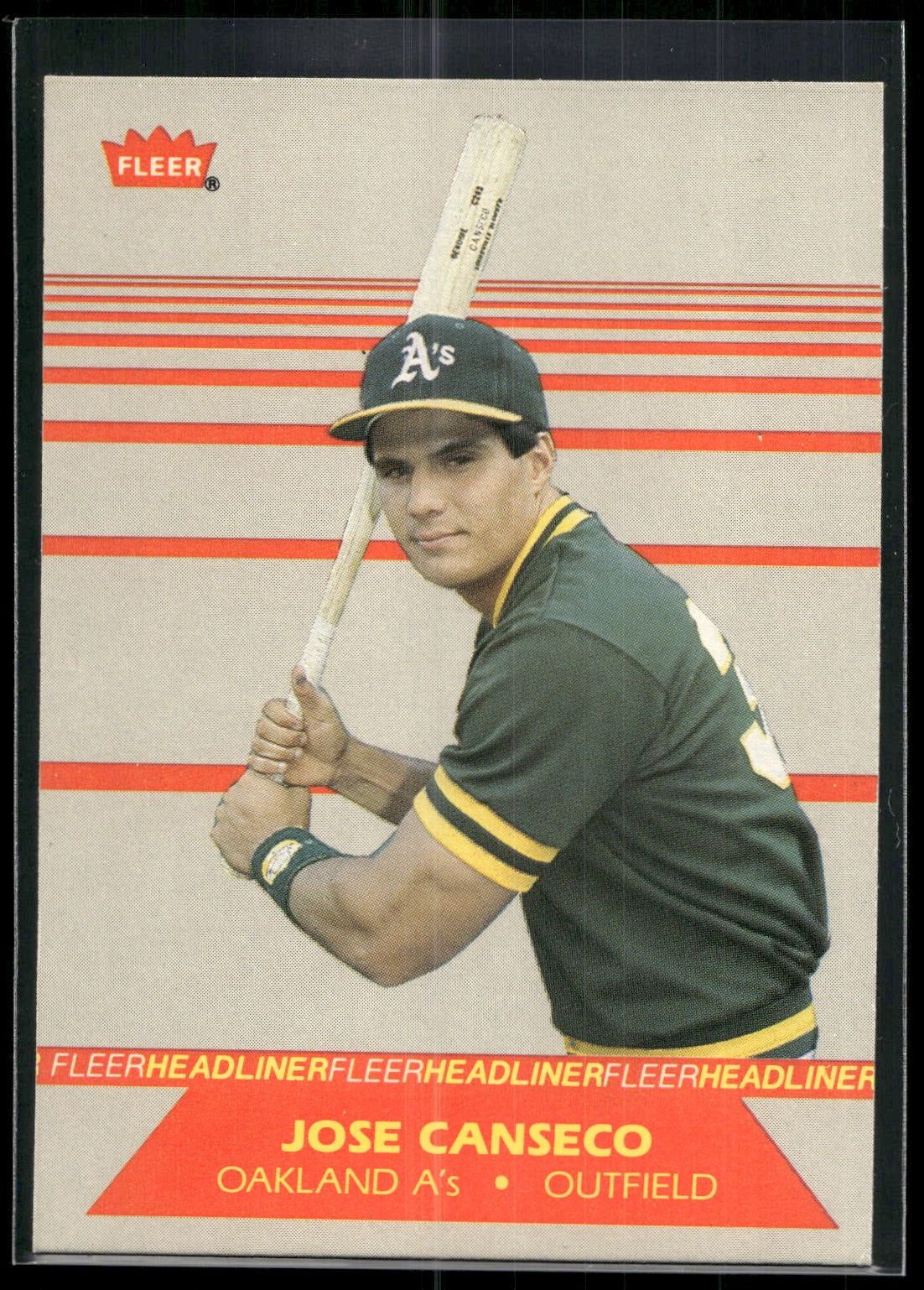 1987 Fleer #2 Jose Canseco Headliners