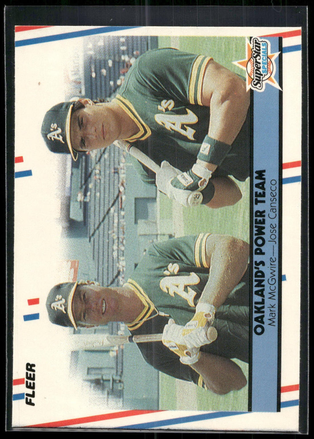 1988 Fleer #624 Oakland's Power Team (Mark McGwire / Jose Canseco)