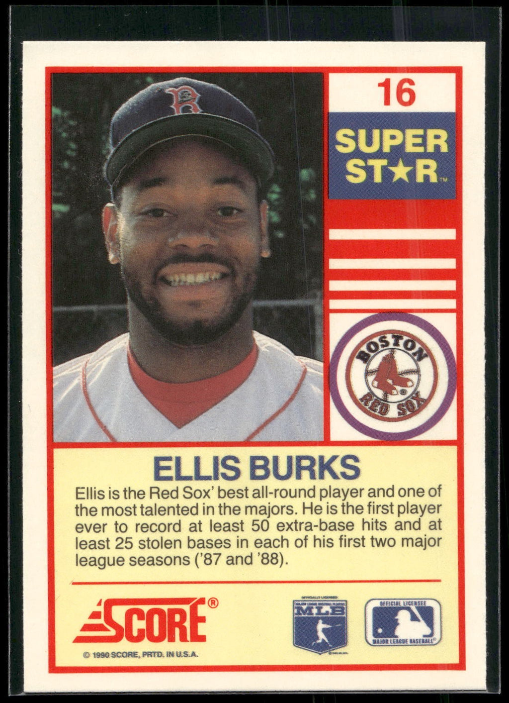 1990 Score 100 Superstars #16 Ellis Burks