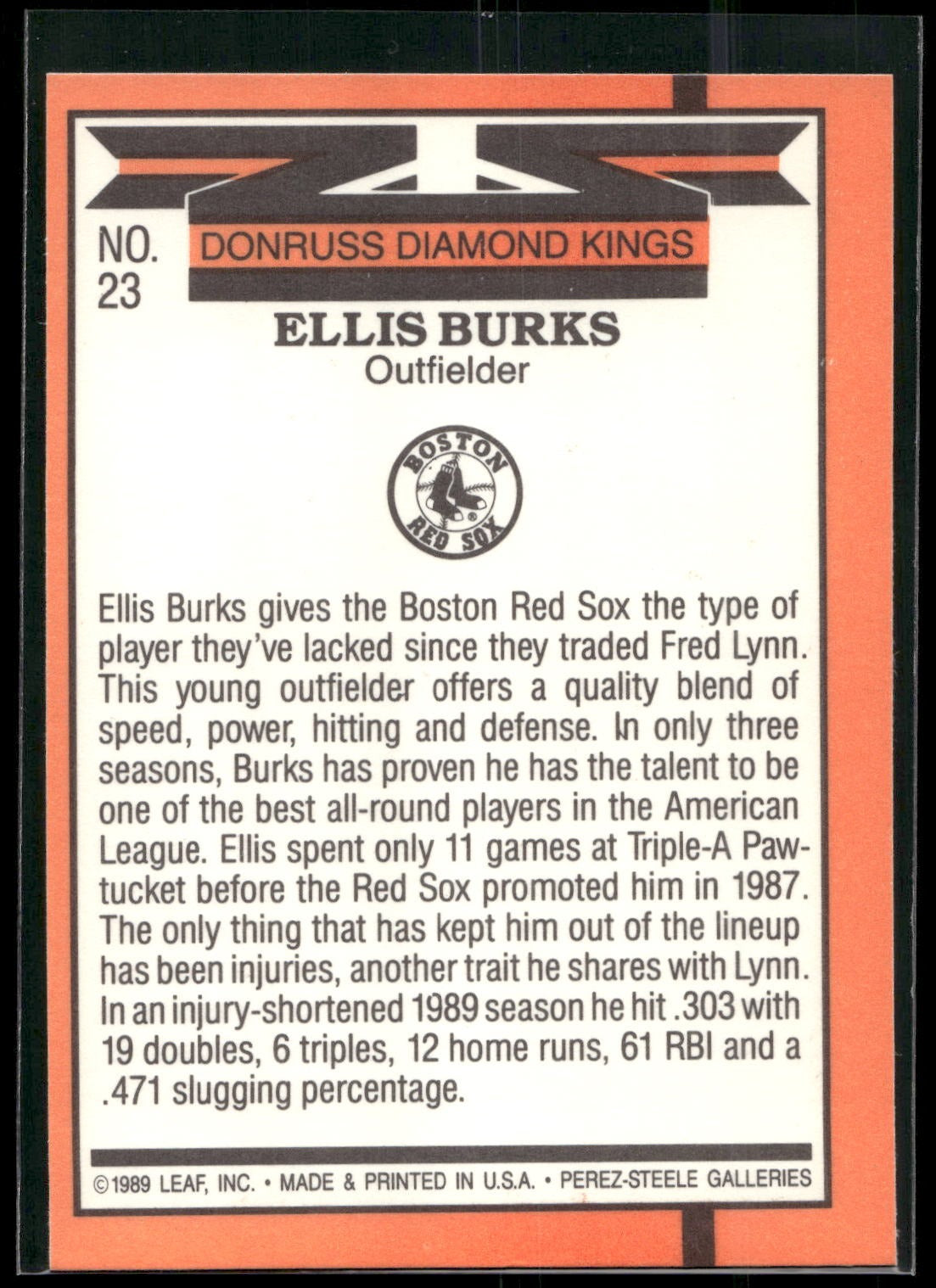 1990 Donruss #23 Ellis Burks