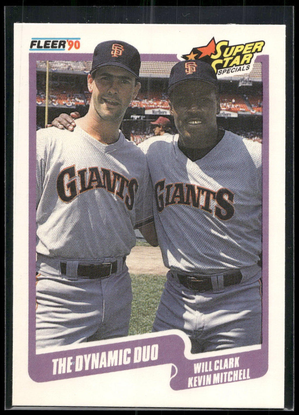 1990 Fleer #637b Will Clark / Kevin Mitchell