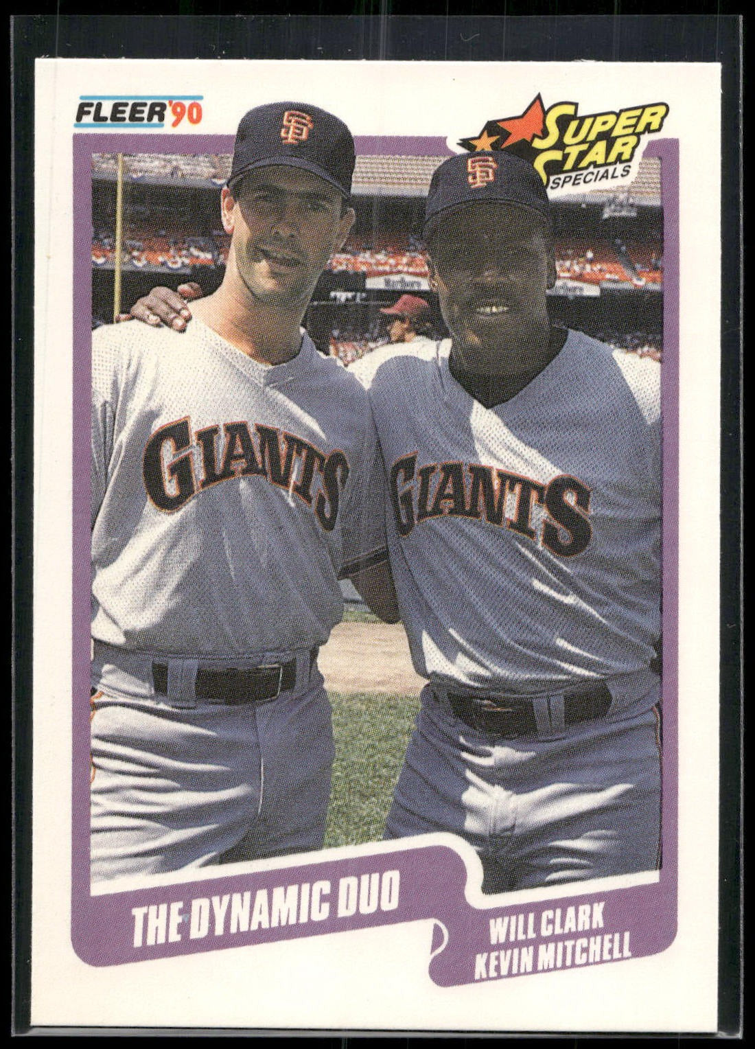 1990 Fleer #637b Will Clark / Kevin Mitchell