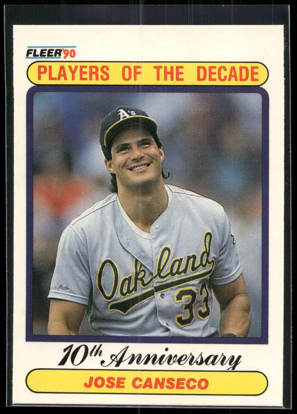 1990 Fleer #629 Jose Canseco