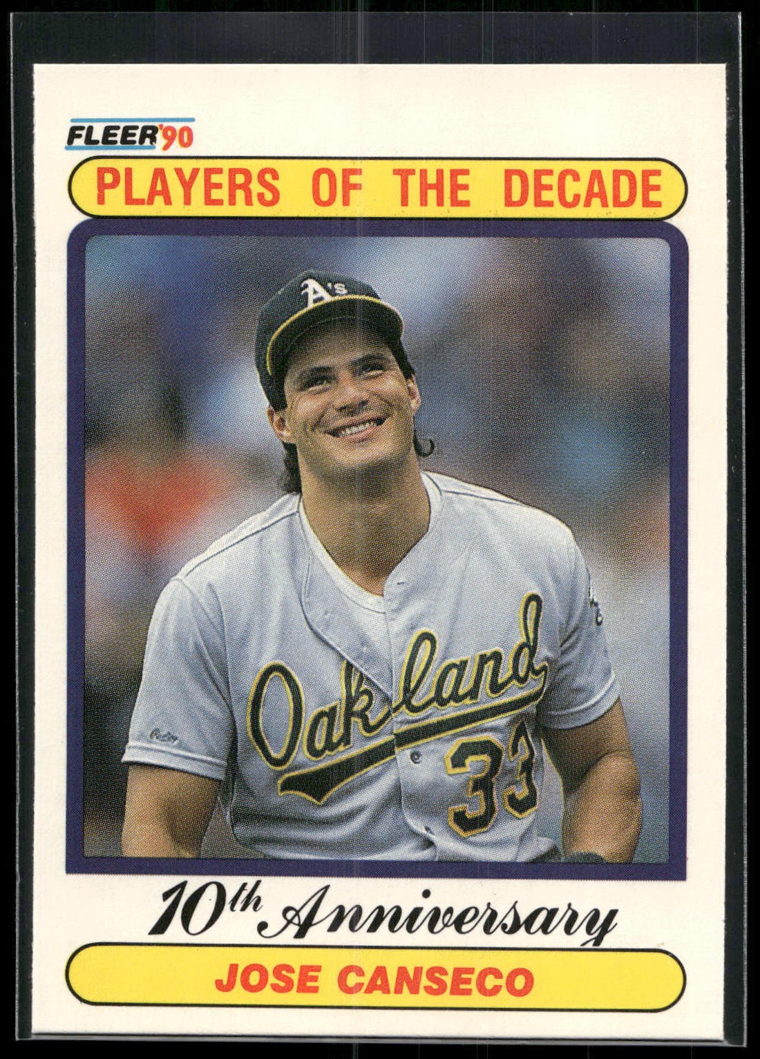 1990 Fleer #629 Jose Canseco